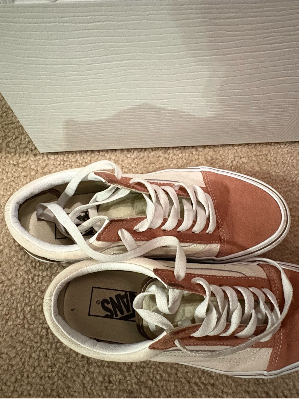 Vans Old Skool Rose Suede & Cream Canvas Sneakers